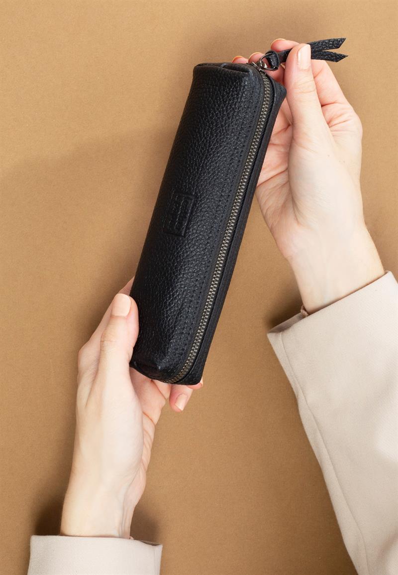 Deri Kalem Kutusu Siyah