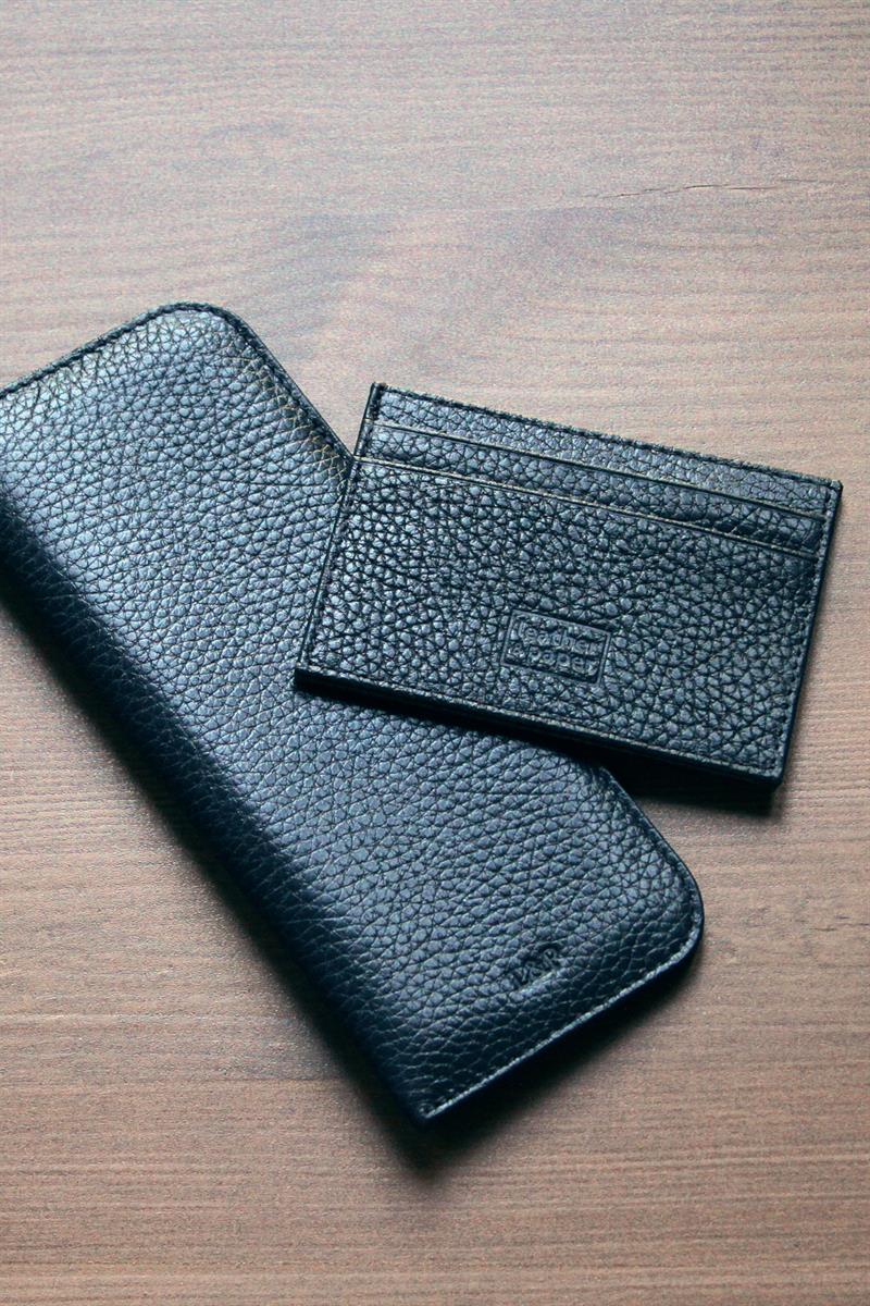 Deri Kredi Kartlık Lacivert