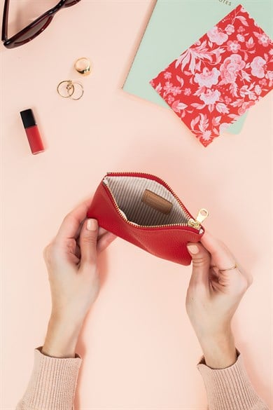 Deri Mini Çanta Kırmızı