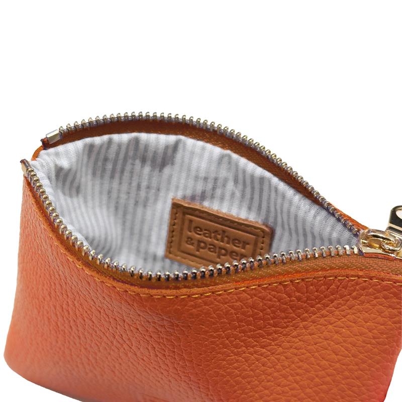 Deri Mini Çanta Turuncu