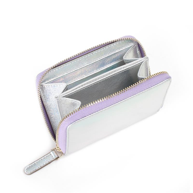 Deri Mini Cüzdan Hologram Metal Logolu