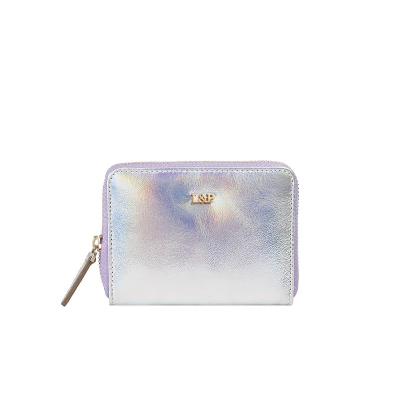 Deri Mini Cüzdan Hologram Metal Logolu