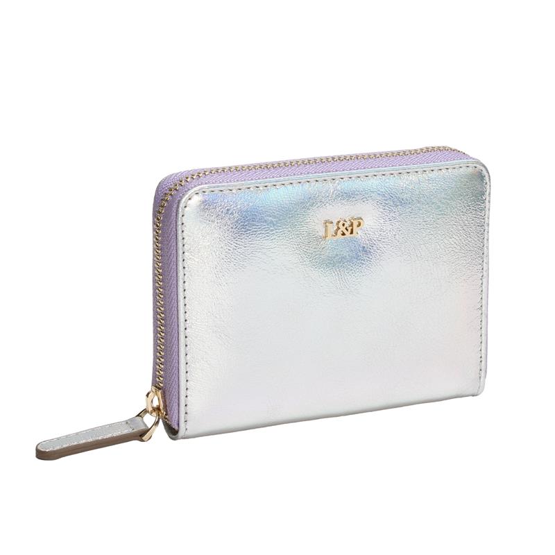 Deri Mini Cüzdan Hologram Metal Logolu