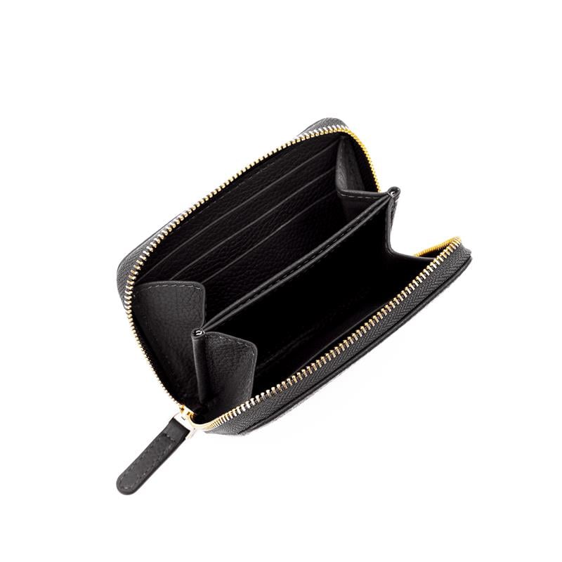 Deri Mini Cüzdan Siyah