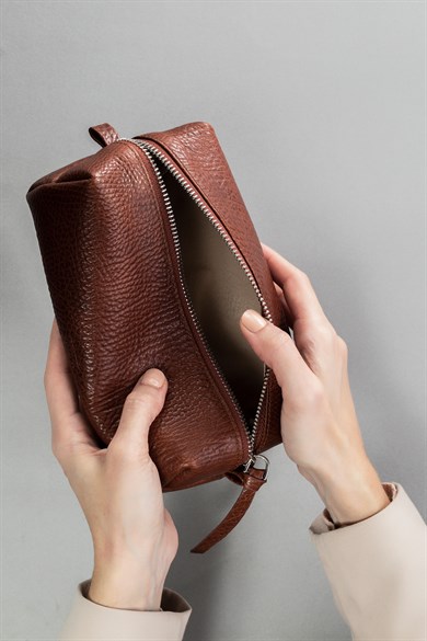 Deri Seyahat Çantası Kahve