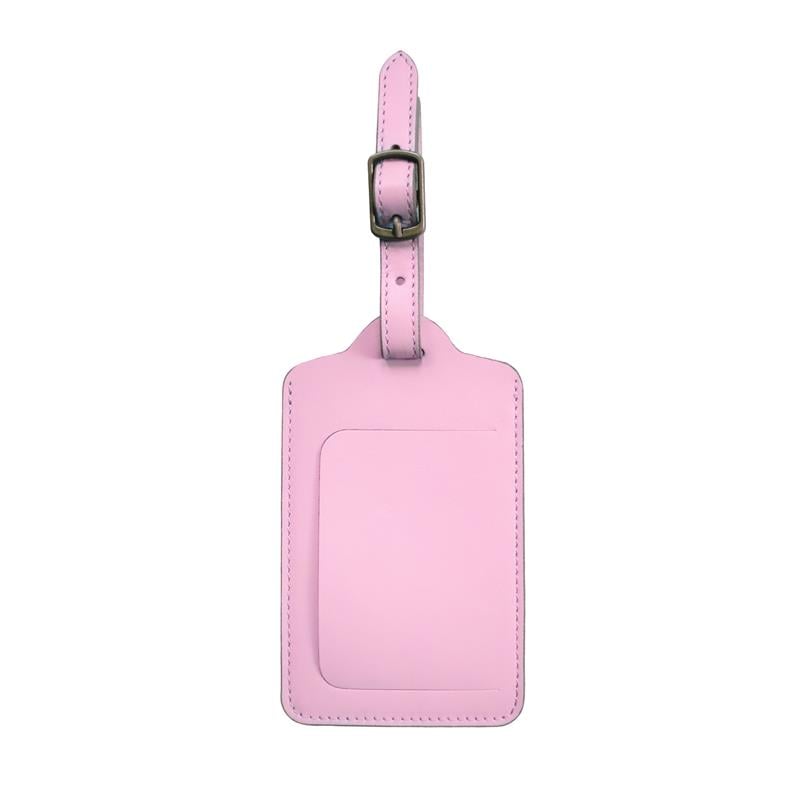 Deri Valiz Etiketi Açık Pembe