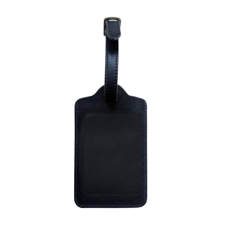 Deri Valiz Etiketi Siyah