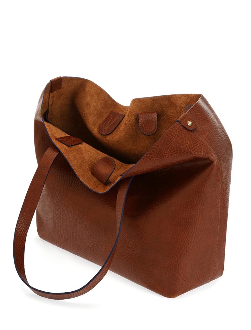 Kahve Deri Tote Çanta Classic