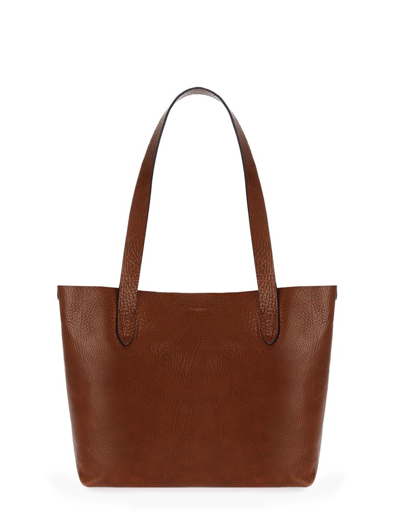 Kahve Deri Tote Çanta Small