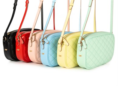 Kapitone Desenli Askılı Deri Çanta Mint Yeşil