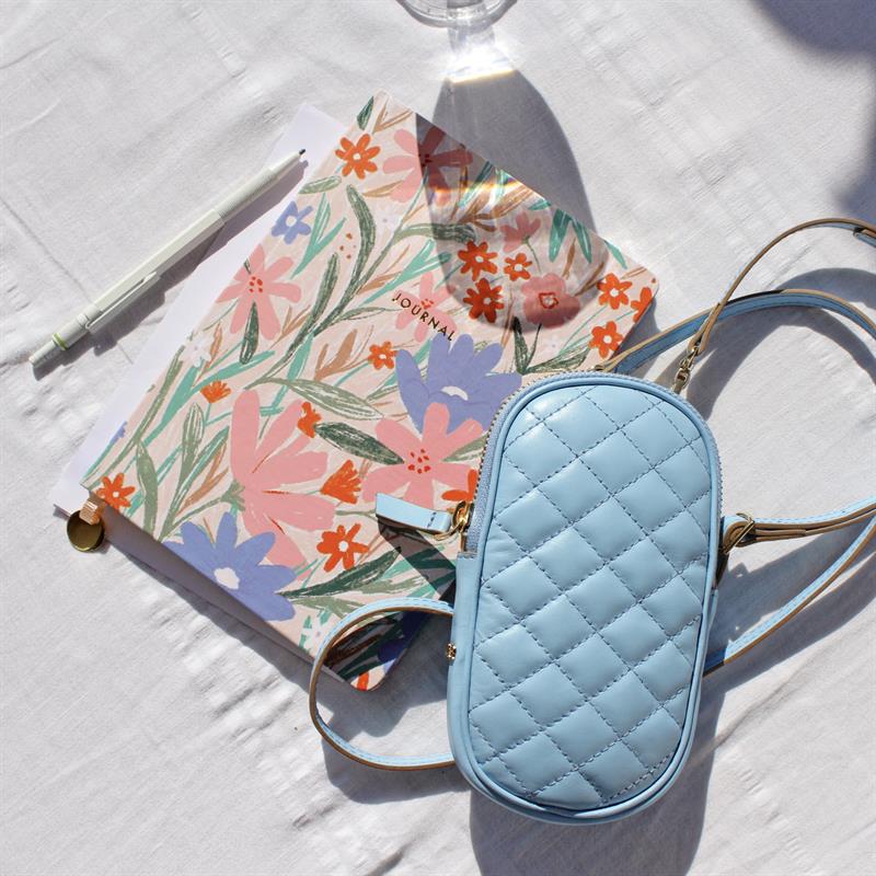 Kapitone Desenli Askılı Deri Mini Çanta Kırmızı