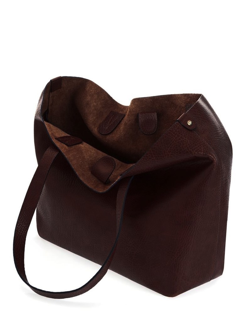 Koyu Kahve Deri Tote Çanta Classic