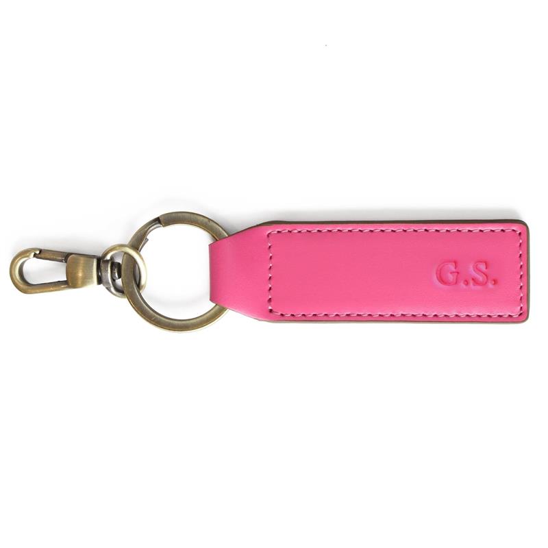 Koyu Pembe Deri Valiz Etiketi ve Anahtarlık Hediye Kutusu