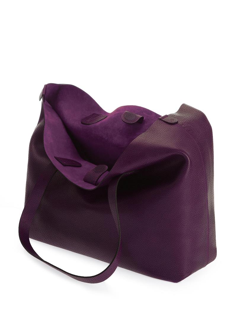 Mürdüm Deri Tote Çanta Classic