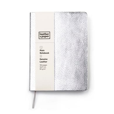 Orta Boy Lame Deri Defter 12 x 17 Çizgisiz