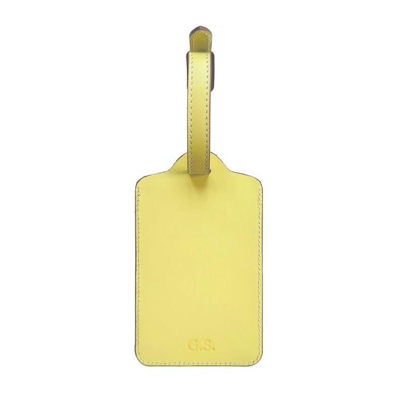Sarı Deri Valiz Etiketi ve Anahtarlık Hediye Kutusu