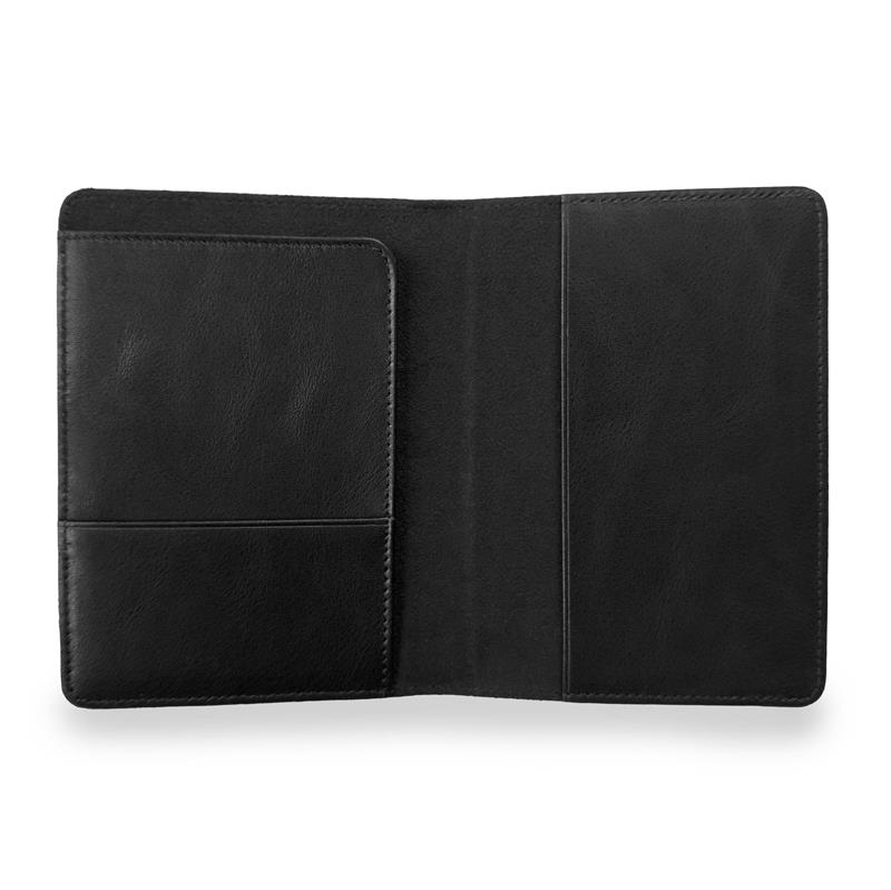 Siyah Deri Pasaport Kılıfı, Valiz Etiketi ve Anahtarlık Hediye Kutusu