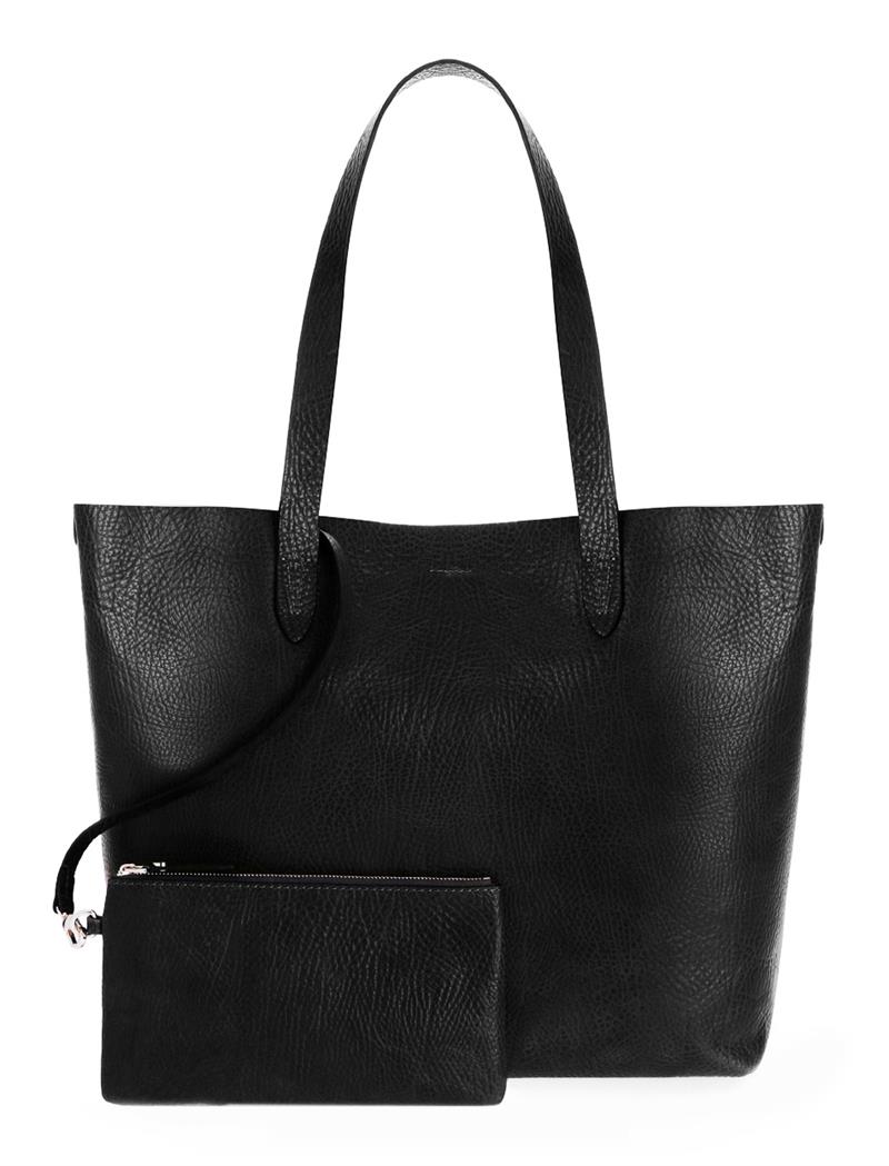 Siyah Deri Tote Çanta Classic