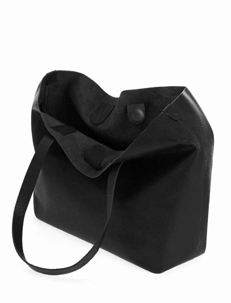 Siyah Deri Tote Çanta Classic