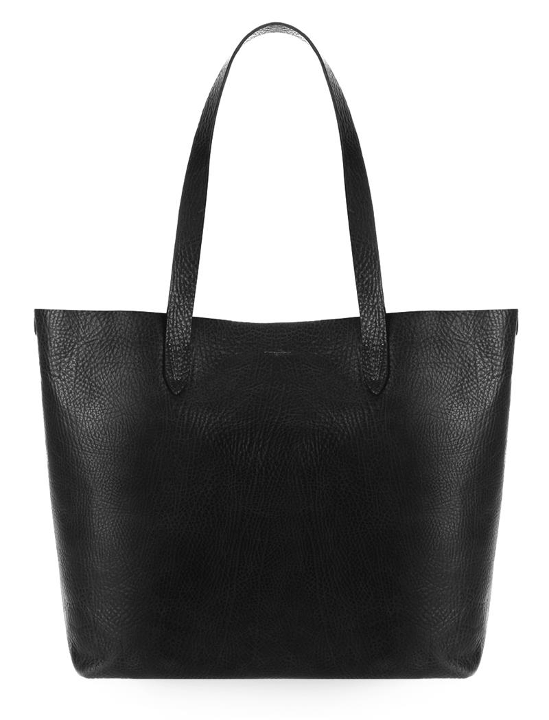 Siyah Deri Tote Çanta Classic