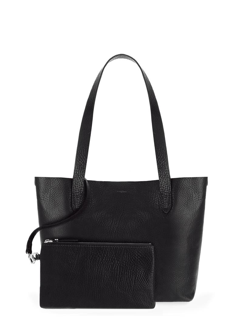 Siyah Deri Tote Çanta Small