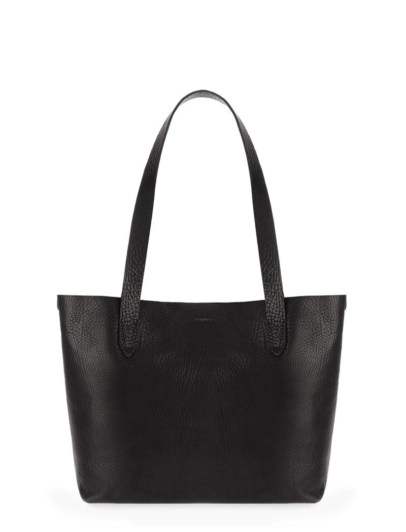 Siyah Deri Tote Çanta Small