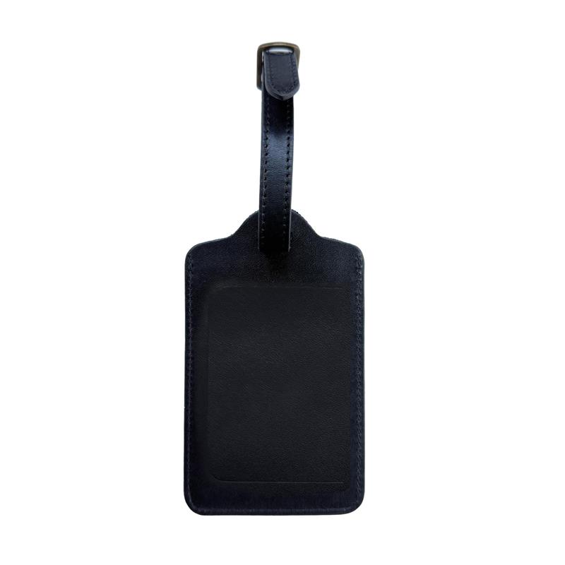 Siyah Deri Valiz Etiketi ve Anahtarlık Hediye Kutusu