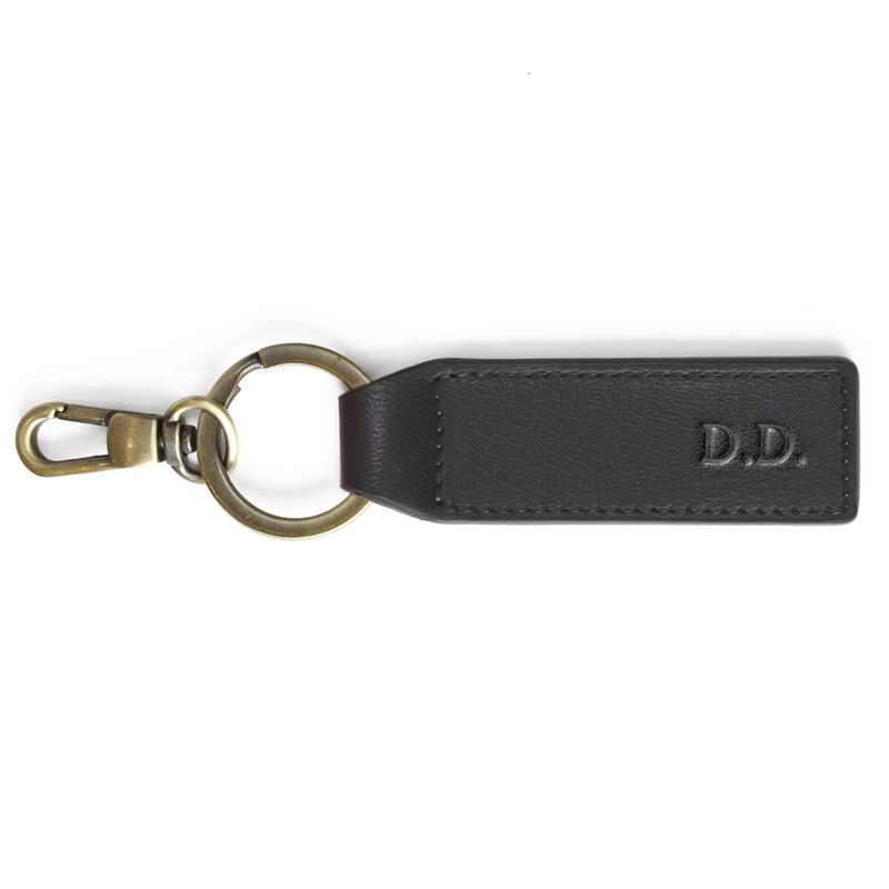 Siyah Deri Valiz Etiketi ve Anahtarlık Hediye Kutusu