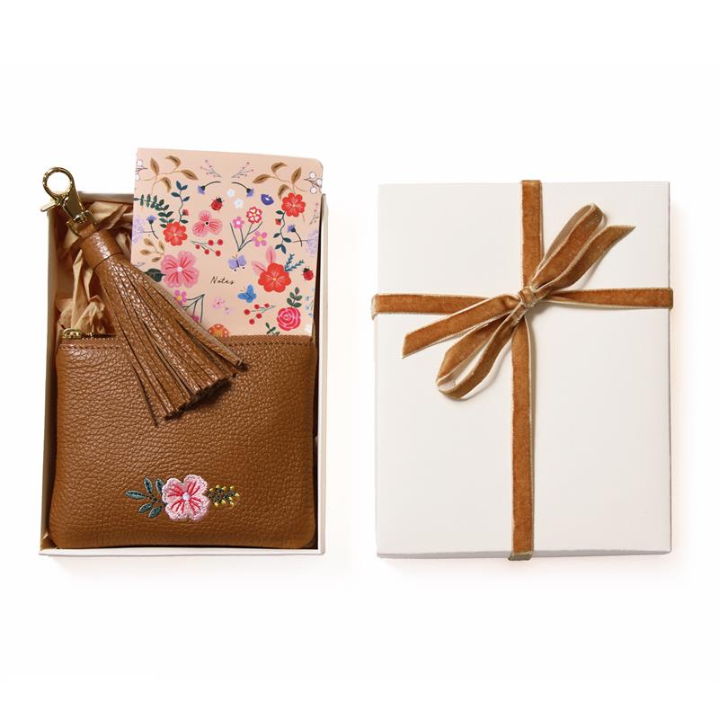 Taba Deri Mini Çanta Deri Püskül ve Defter Seti