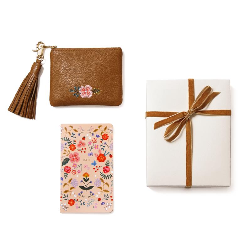 Taba Deri Mini Çanta Deri Püskül ve Defter Seti