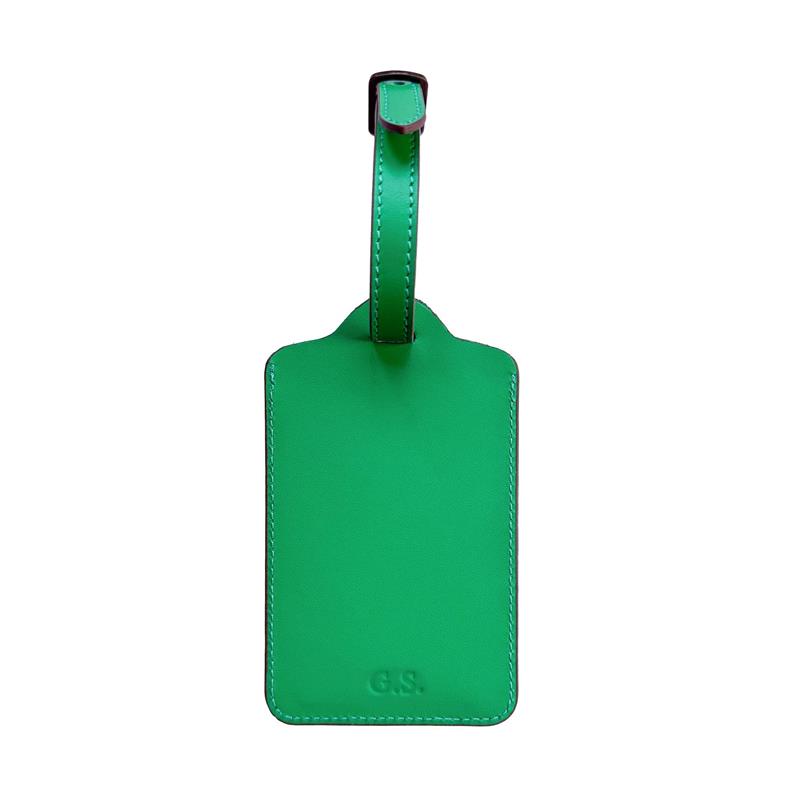 Yeşil Deri Valiz Etiketi ve Anahtarlık Hediye Kutusu