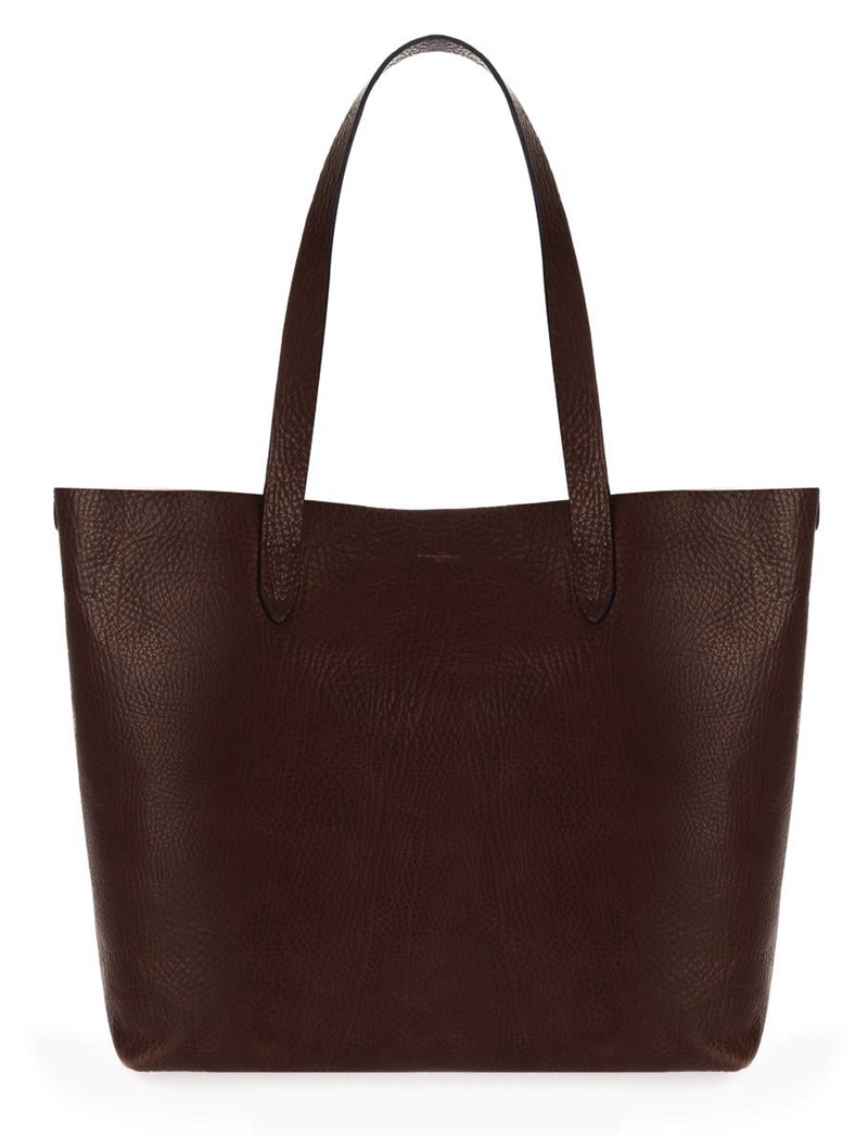 KOYU KAHVE DERİ TOTE ÇANTA CLASSIC