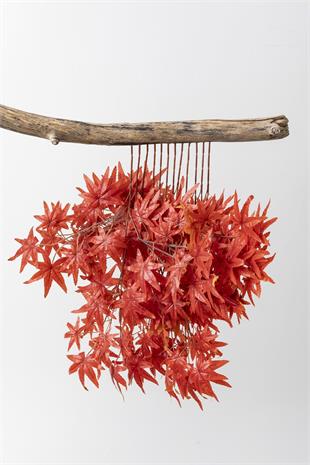 Yapay Çınar Yaprağı Demeti 12li Turuncu