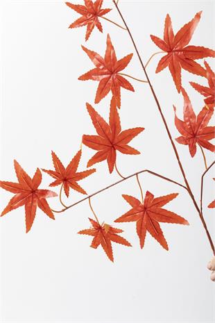 Yapay Çınar Yaprağı Demeti 12li Turuncu