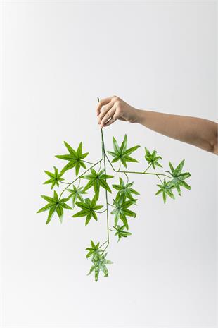 Yapay Çınar Yaprağı Demeti 12li Yeşil