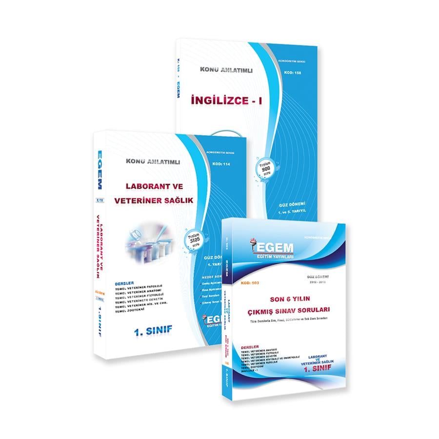 AÖF 1. SINIF LABORANT VE VETERİNER SAĞLIK GÜZ DÖNEMİ KONU ANLATIMLI SORU BANKASI- İNGİLİZCE I VE ÇIKMIŞ SINAV SORULARI