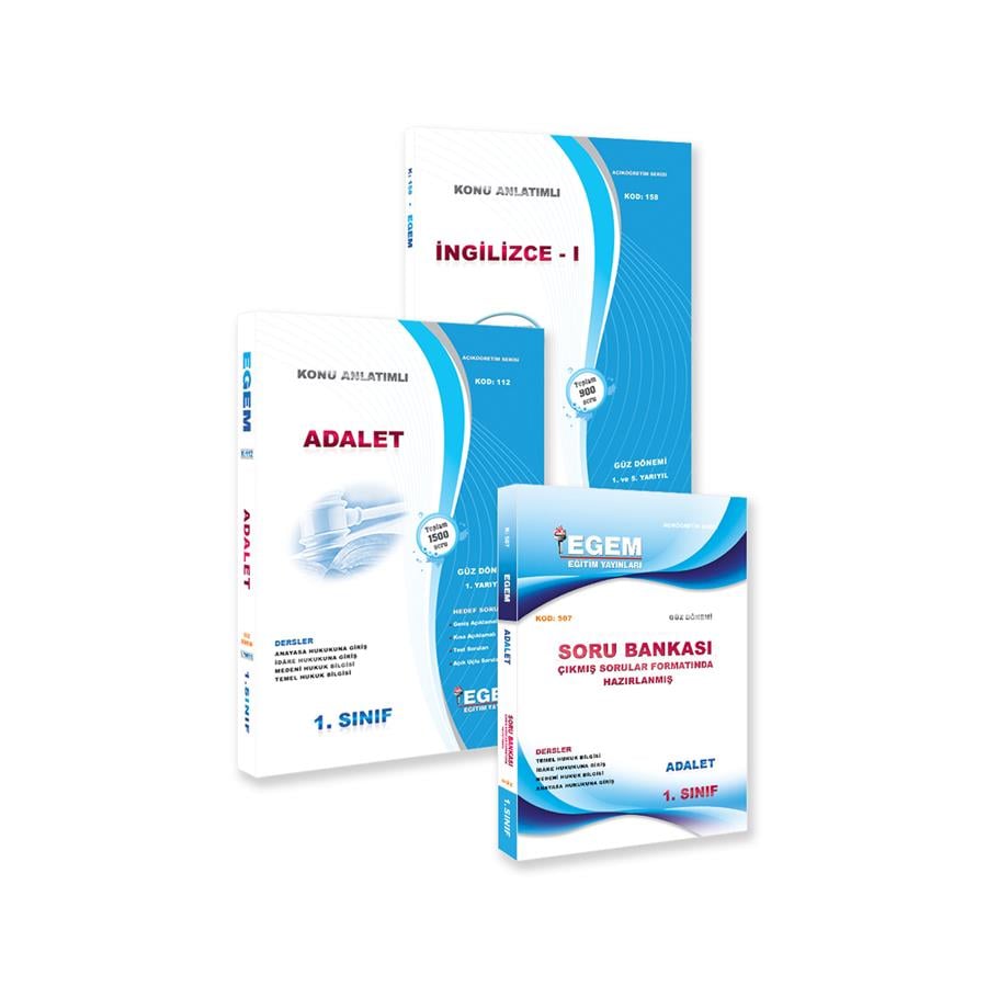 AÖF 1. SINIF ADALET GÜZ DÖNEMİ KONU ANLATIMLI SORU BANKASI - İNGİLİZCE I - SORU BANKASI