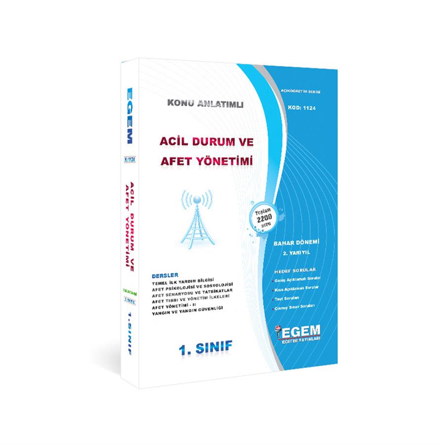 AÖF 1. SINIF ACİL DURUM VE AFET YÖNETİMİ BAHAR DÖNEMİ 2. YARIYIL KONU ANLATIMLI SORU BANKASI