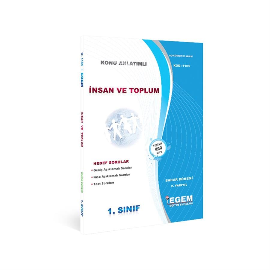 AÖF 1. SINIF İNSAN VE TOPLUM BAHAR DÖNEMİ 2. YARIYIL KONU ANLATIMLI SORU BANKASI