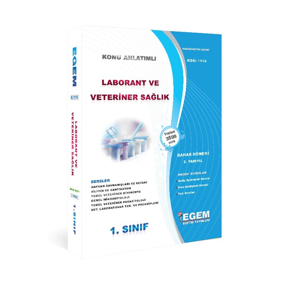 AÖF 1. SINIF LABORANT VETERİNER SAĞLIK BAHAR DÖNEMİ 2. YARIYIL KONU ANLATIMLI SORU BANKASI 