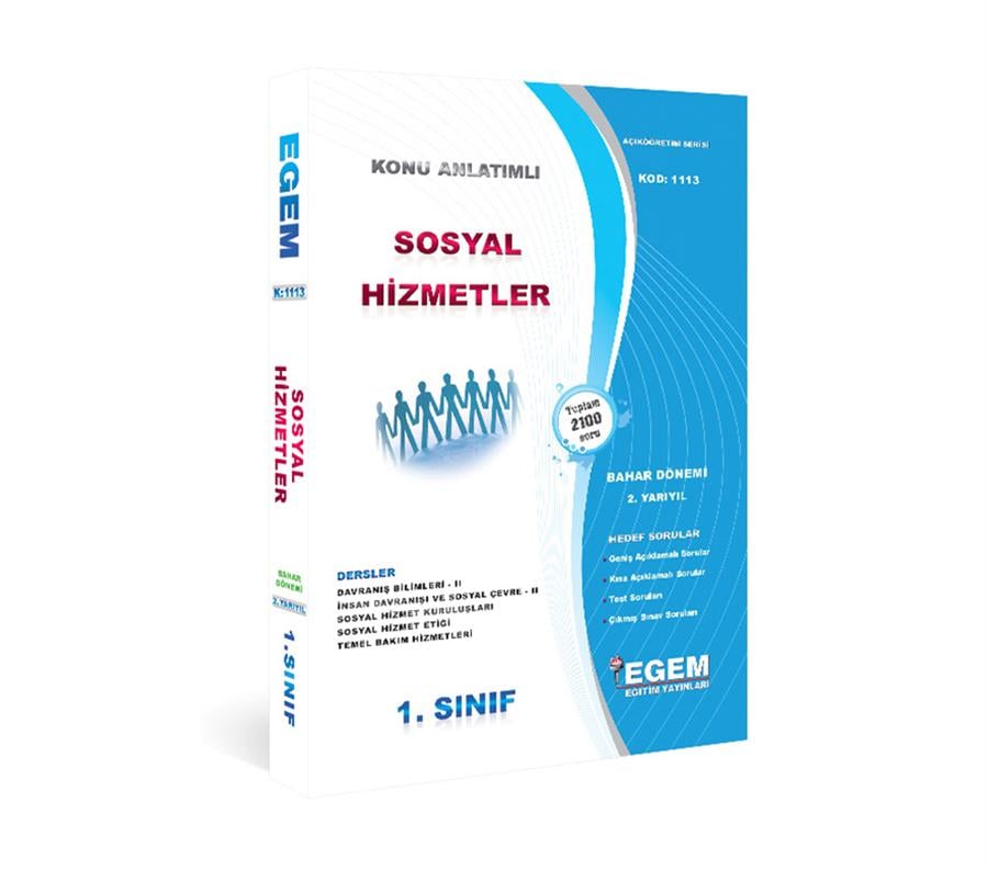AÖF 1. SINIF SOSYAL HİZMETLER BAHAR DÖNEMİ 2. YARIYIL KONU ANLATIMLI SORU BANKASI
