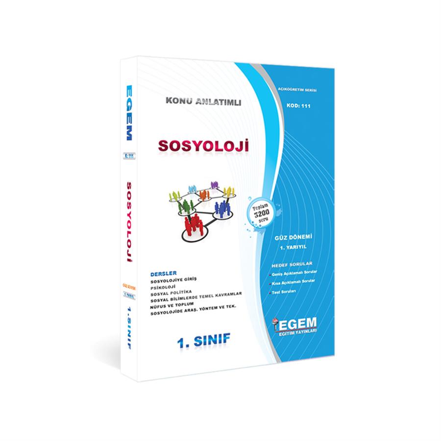 AÖF 1. SINIF SOSYOLOJİ GÜZ DÖNEMİ 1. YARIYIL KONU ANLATIMLI SORU BANKASI