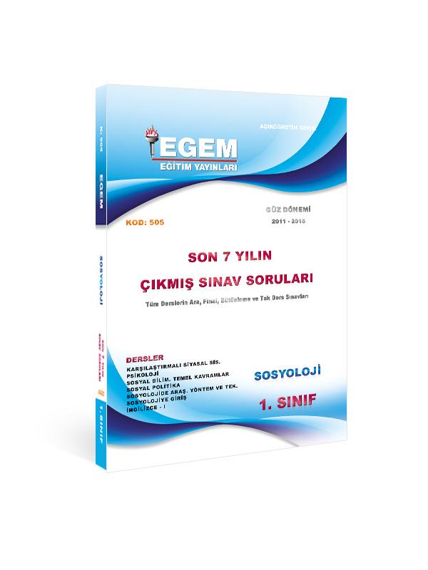 AÖF 1. SINIF SOSYOLOJİ GÜZ DÖNEMİ 1. YARIYIL ÇIKMIŞ SINAV SORULARI 