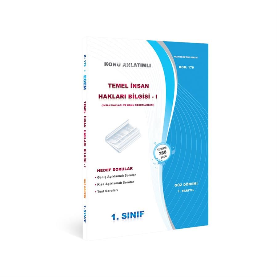 AÖF 1. SINIF TEMEL İNSAN HAKLARI BİLGİSİ I GÜZ DÖNEMİ 1. YARIYIL KONU ANLATIMLI SORU BANKASI