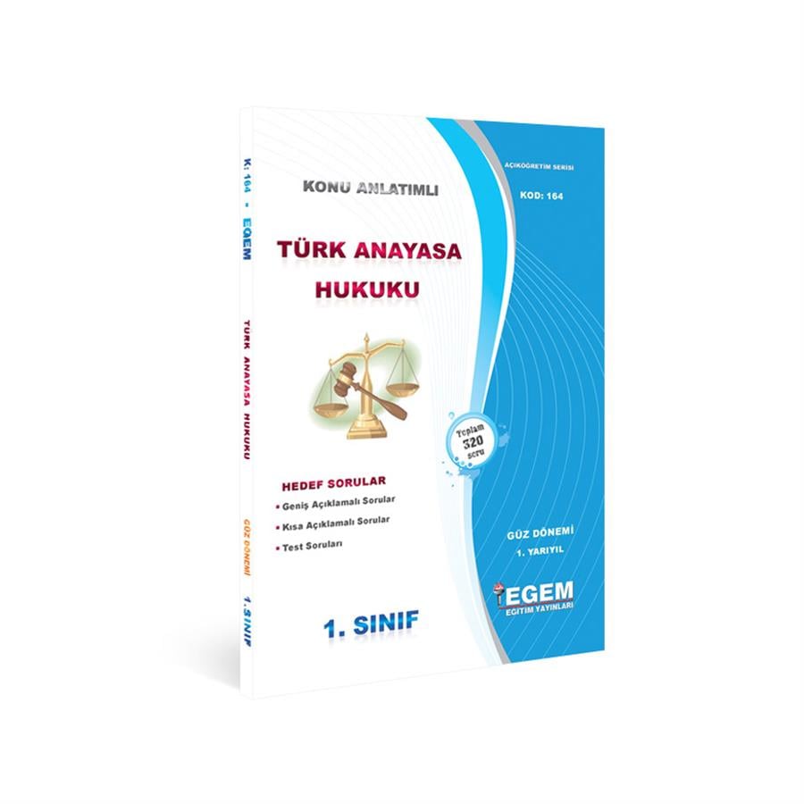 AÖF 1. SINIF TÜRK ANAYASA HUKUKU GÜZ DÖNEMİ 1. YARIYIL KONU ANLATIMLI SORU BANKASI 