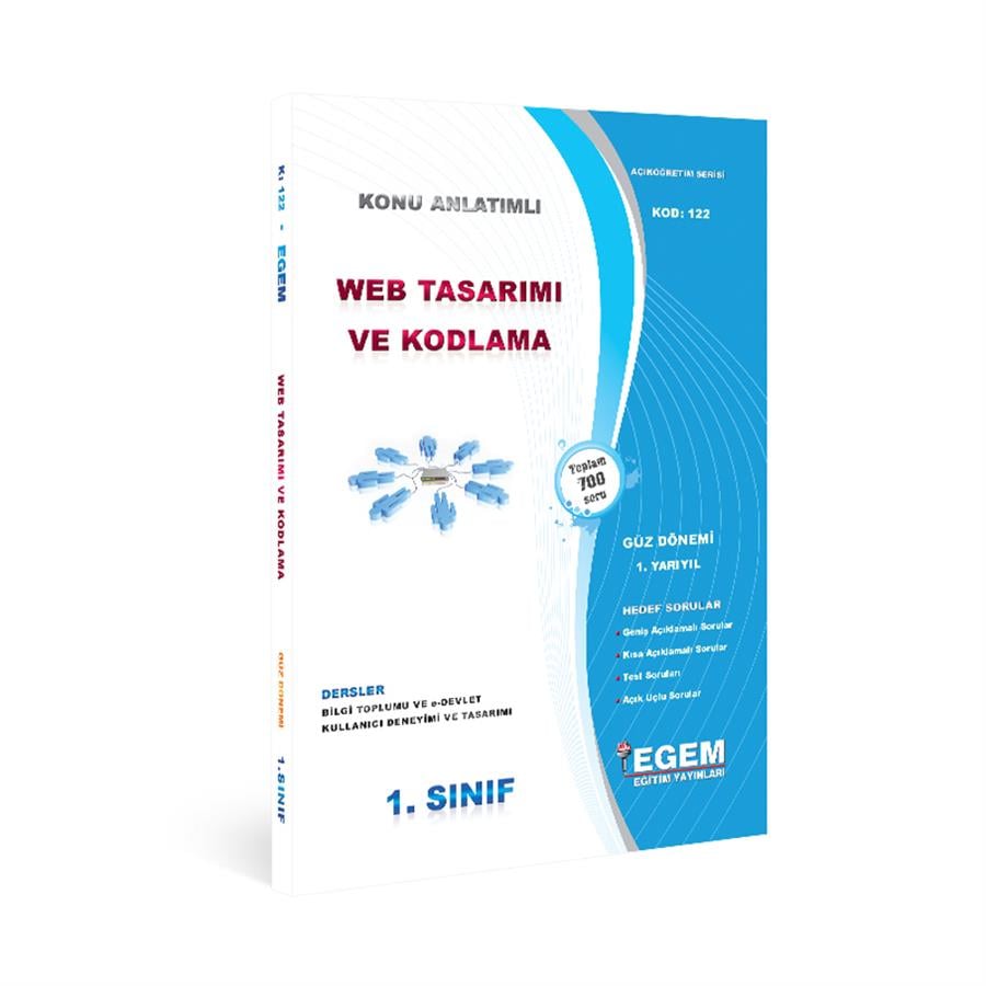 AÖF 1. SINIF WEB TASARIMI VE KODLAMA GÜZ DÖNEMİ 1. YARIYIL KONU ANLATIMLI SORU BANKASI