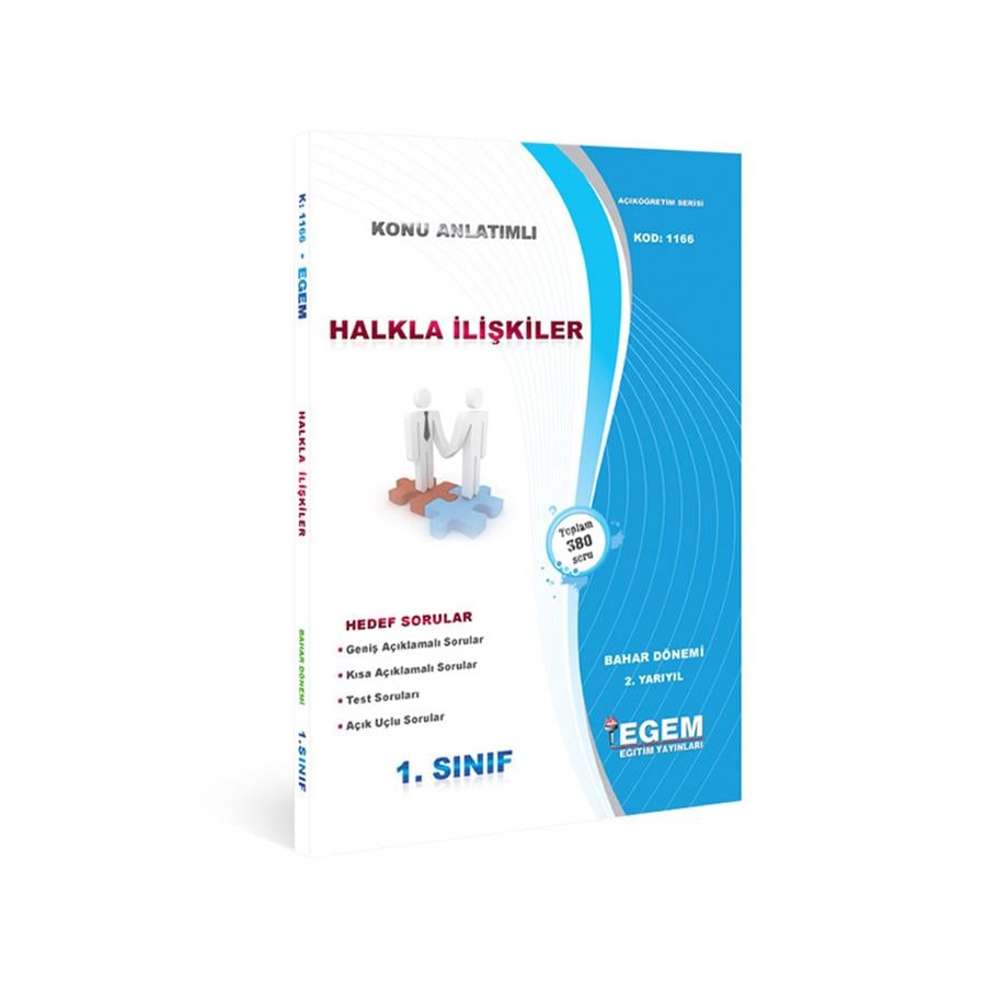 AÖF 1.SINIF HALKLA İLİŞKİLER BAHAR DÖNEMİ 2. YARIYIL  KONU ANLATIMLI SORU BANKASI 
