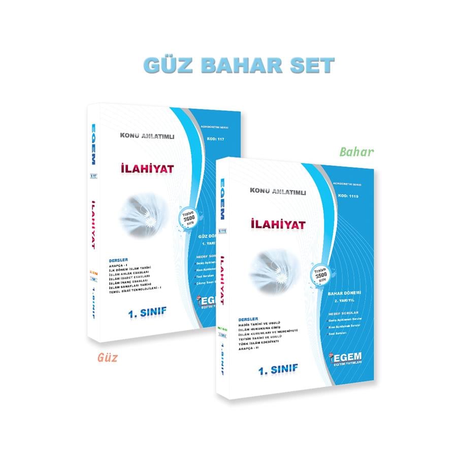 AÖF 1.SINIF İLAHİYAT GÜZ VE BAHAR DÖNEMİ 1. VE 2. YARIYIL KONU ANLATIMLI SORU BANKASI (SET)