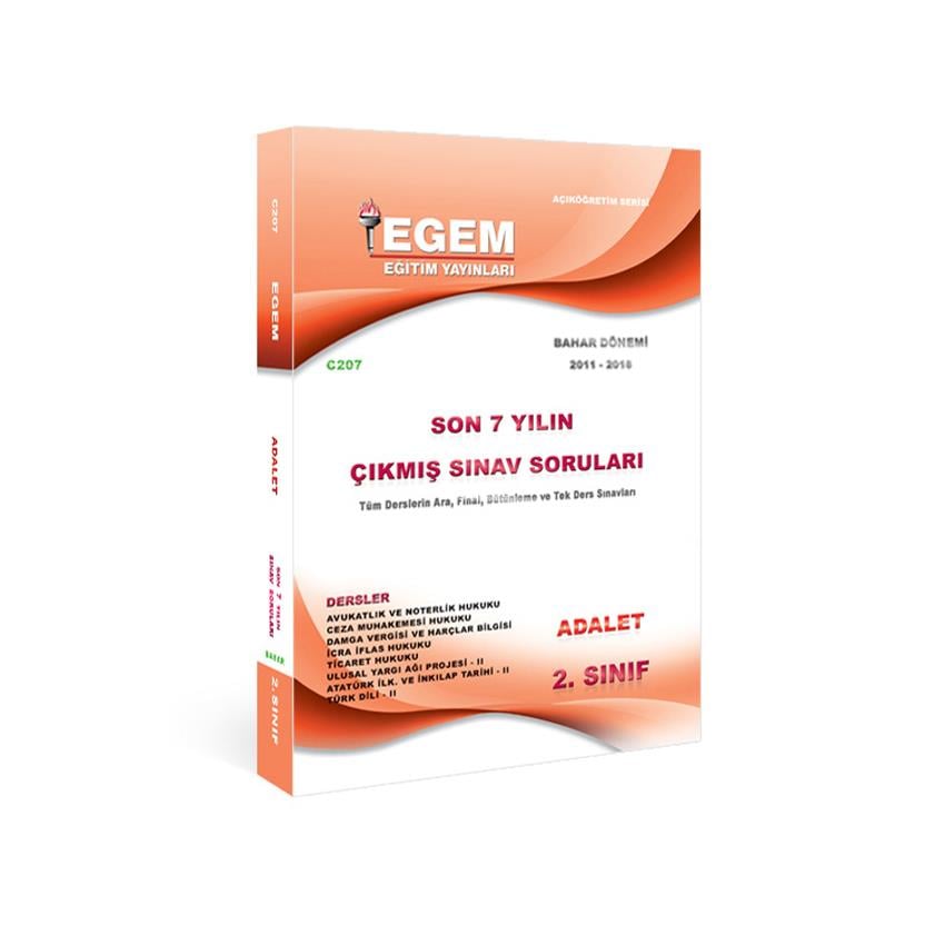 AÖF 2. SINIF ADALET BAHAR DÖNEMİ 4. YARIYIL  ÇIKMIŞ SINAV SORULARI 