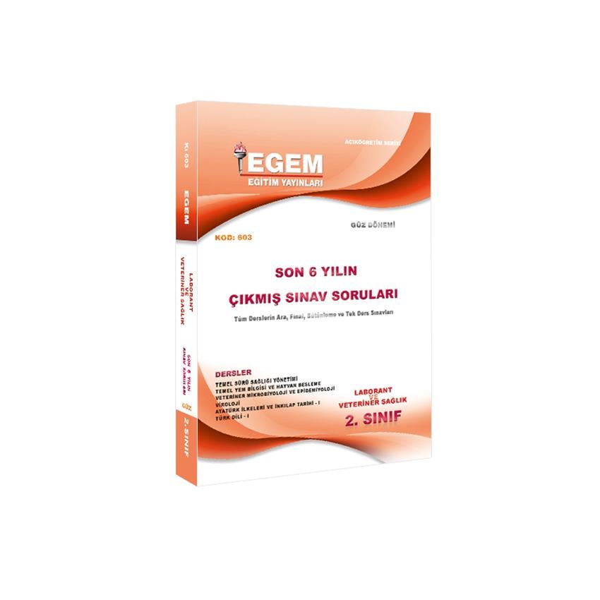 AÖF 2. SINIF LABORANT VE VETERİNER SAĞLIK GÜZ DÖNEMİ 3. YARIYIL  ÇIKMIŞ SINAV SORULARI 